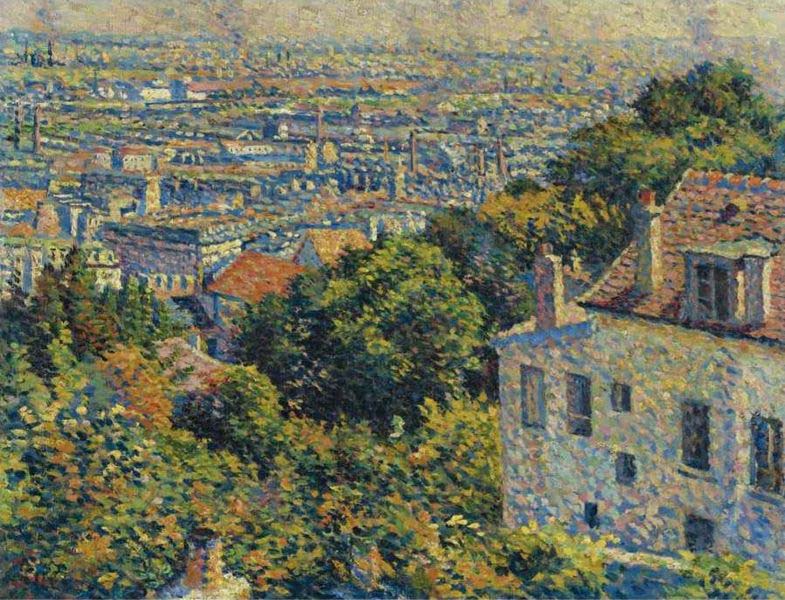 Montmartre, de la rue Cortot, vue vers saint-denis